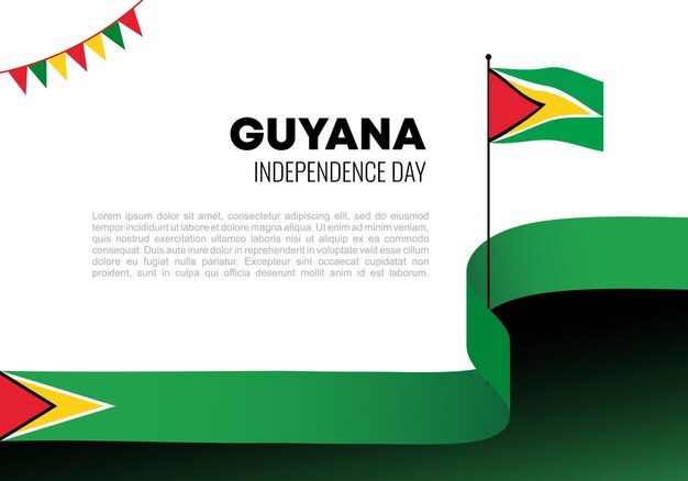 Guyana Independence day background national celebration on May 26th