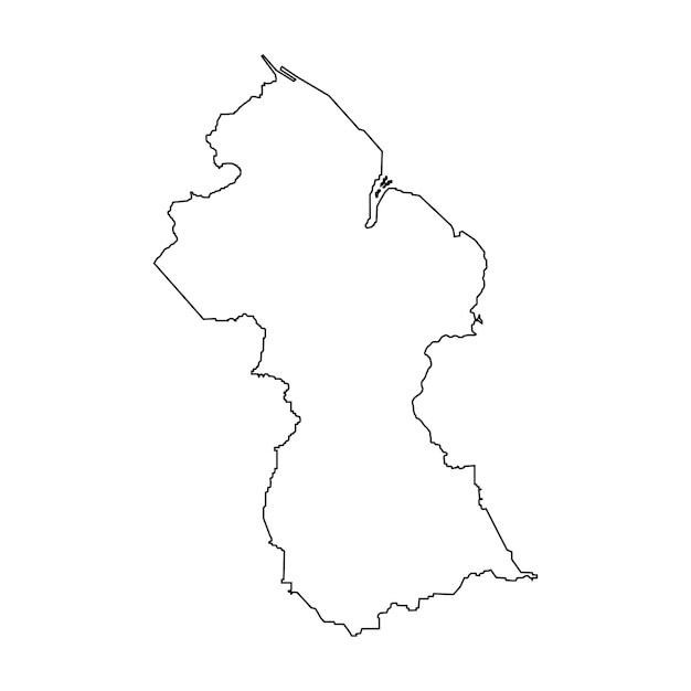 guyana map illustration icon