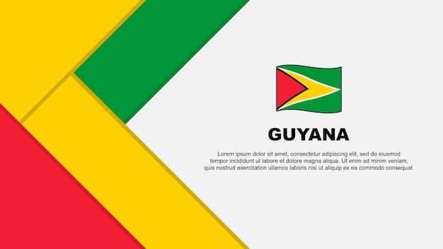 Guyana Vlag Abstracte Achtergrond Ontwerpsjabloon Guyana Onafhankelijkheidsdag Banner Cartoon Vectorillustratie Guyana Illustratie