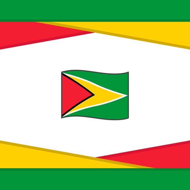 Guyana Vlag Abstracte Achtergrond Ontwerpsjabloon Guyana Onafhankelijkheidsdag Banner Social Media Post Guyana Vector