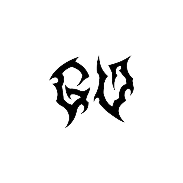GV モノグラムロゴ デザイン文字 テキスト名 シンボル モノクロロゴタイプ アルファベット文字 シンプルロゴ