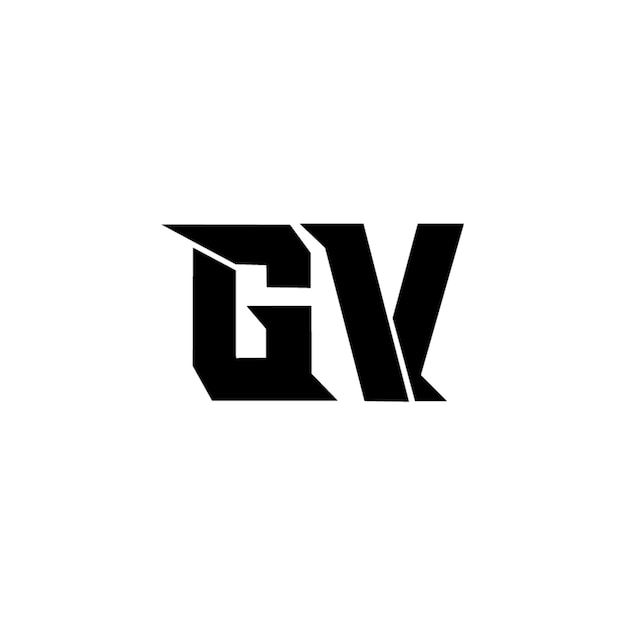 GV モノグラムロゴ デザイン文字 テキスト名 シンボル モノクロロゴタイプ アルファベット文字 シンプルロゴ