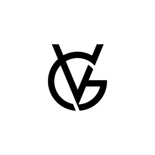 Vettore logo gv e vg