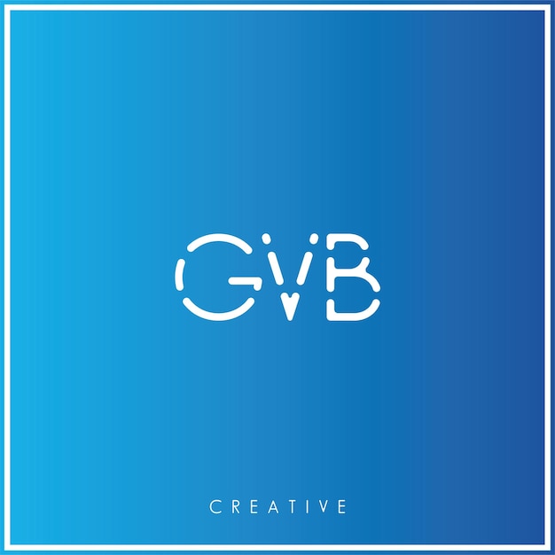 GVB 프리미엄 터 후자 로고 디자인 크리에이티브 로고 터 일러스트레이션 모노그램 미니멀 로고