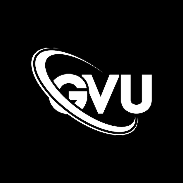 Vector gvu logo gvu letter gvu brief logo ontwerp initialen gvu-logo gekoppeld aan cirkel en hoofdletters monogram gvu typografie voor technologiebedrijf en vastgoedmerk