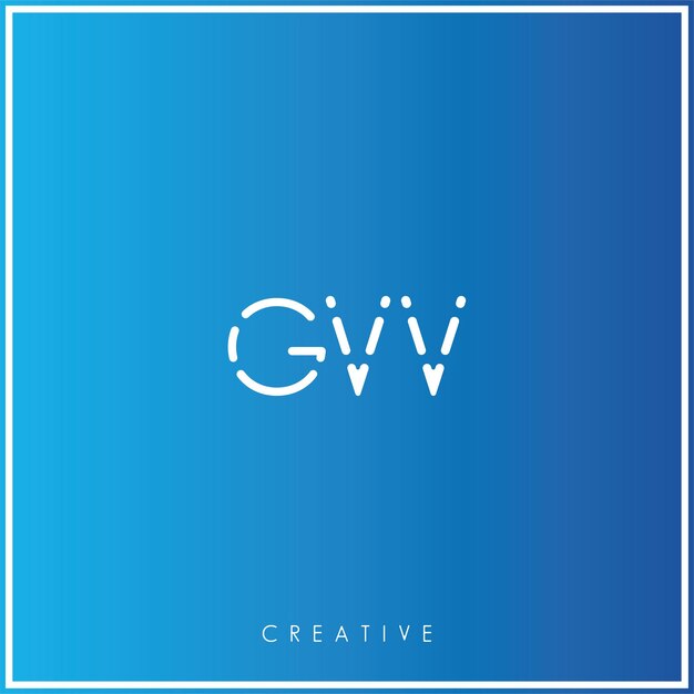 GVV Premium Vector laatste Logo Design Creatief Logo Vector Illustratie Monogram Minimaal Logo