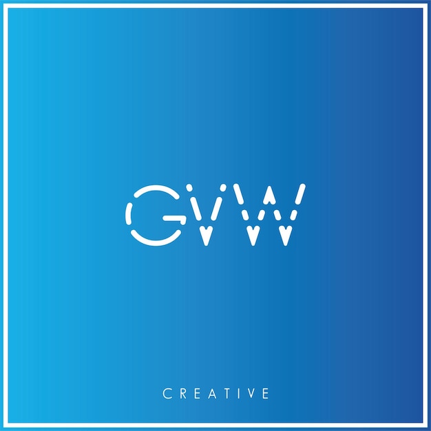 GVW 프리미엄 터 후자 로고 디자인 크리에이티브 로고 터 일러스트레이션 모노그램 미니멀 로고