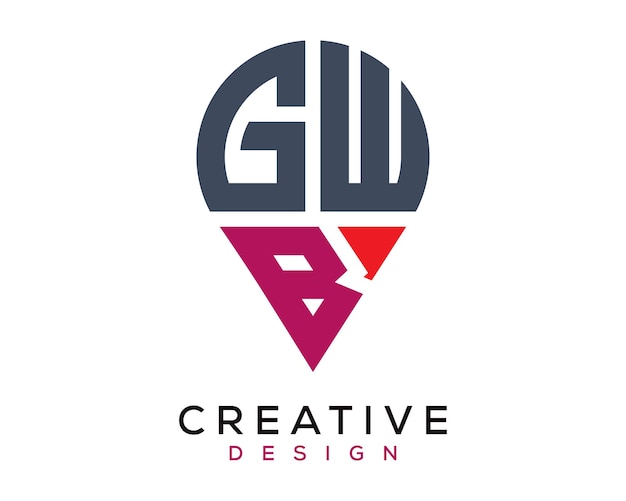 GWB letter locatie vorm logo ontwerp