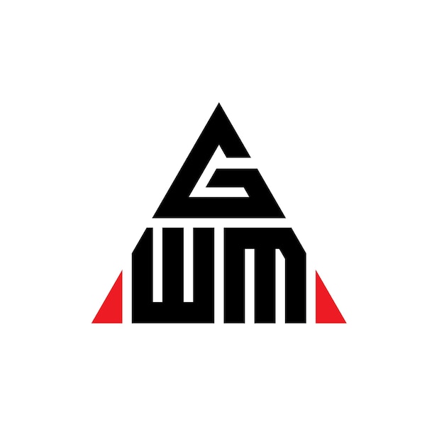 gwm triangle letter logo design with triangle shape gwm triangle logo design monogram gwm triangle vector logo template with red color gwm triangular logo simple elegant and luxurious logo