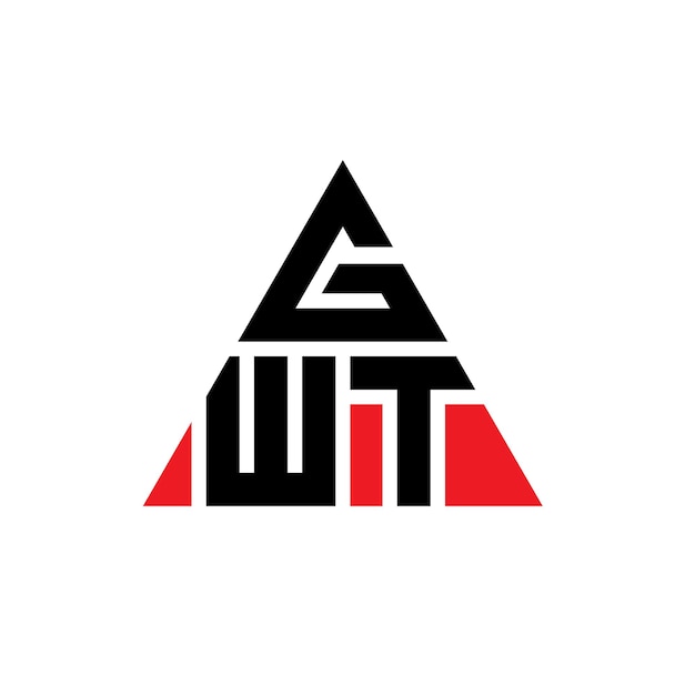 GWT 三角形字母标志设计与三角形GWT 三角标志设计单体GWT三角形向量标志模板与红色GWT的三角形标志简单优雅和豪华的标志