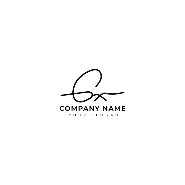 Premium Vector | Gx initial signature logo vector design