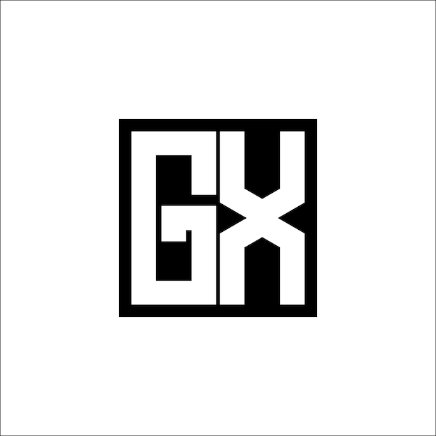GX モダン・レター・コンビネーション・ロゴ ミニマリスト・デザイン
