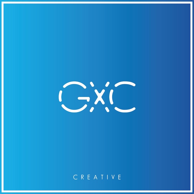 GXC 프리미엄 터 후자 로고 디자인 크리에이티브 로고 터 일러스트레이션 모노그램 미니멀 로고