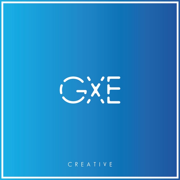 GXE Premium Vector laatste Logo Design Creatief Logo Vector Illustratie Monogram Minimaal Logo