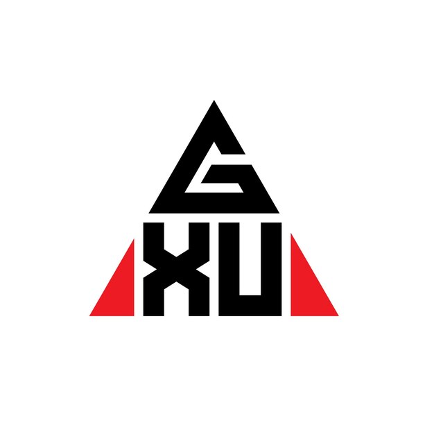 GXU triangle letter logo design with triangle shape GXU triangle logo design monogram GXU triangle vector logo template with red color GXU triangular logo Simple Elegant and Luxurious Logo