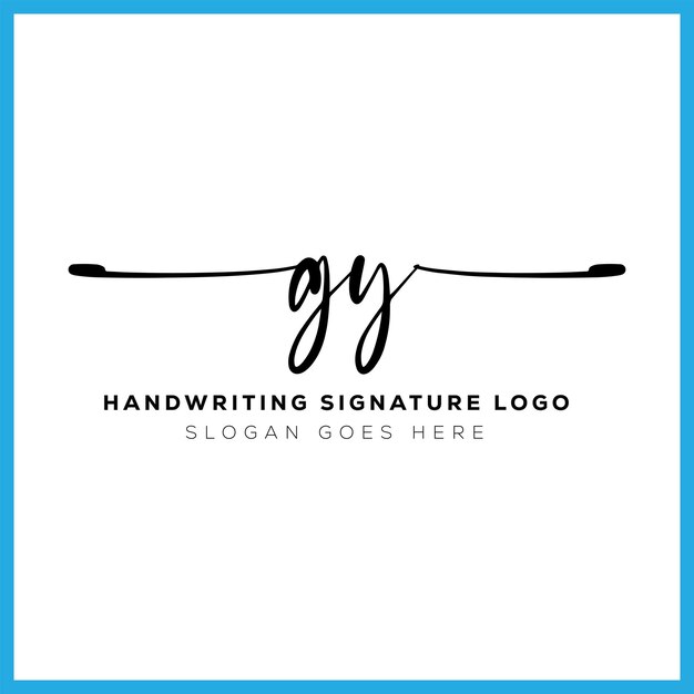 Vector gy handwriting signature logo design gy letter real estate beauty photography letter logo