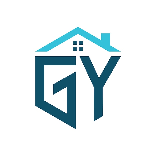 Vector gy house logo design template letter gy logo for real estate construction or any house related business