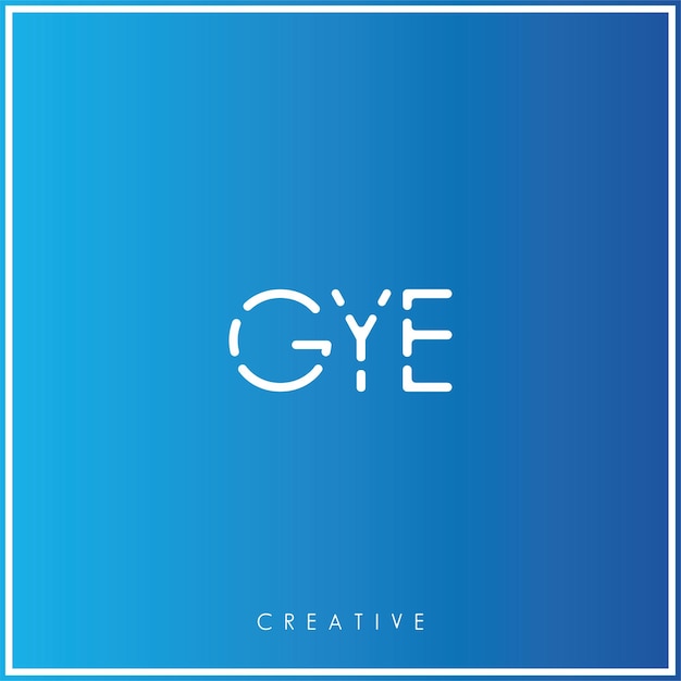 GYE Premium Vector latter Logo Design Creative Logo Vector Illustration Monogram Minimal Logo