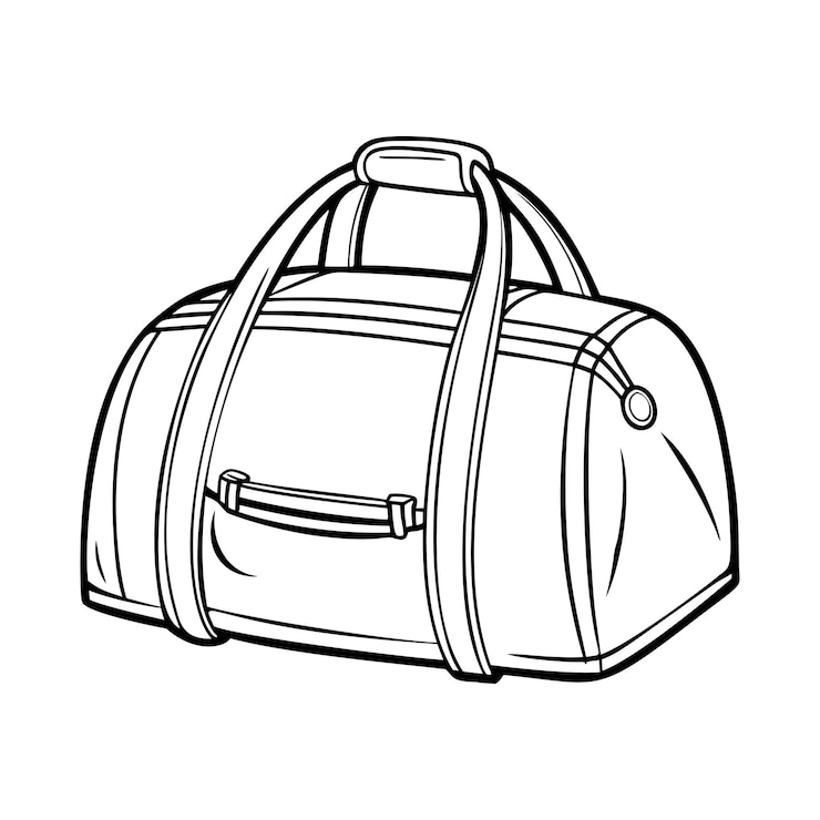 Gym bag on a white background