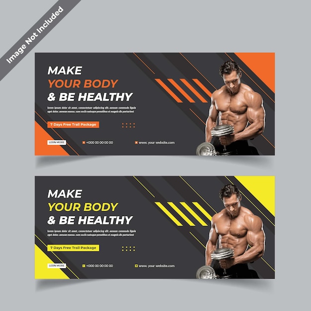 Gym banner set