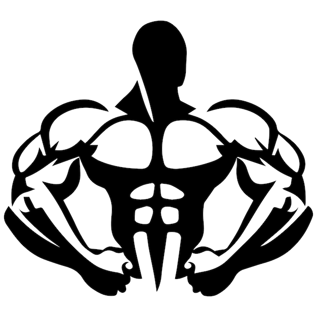 Vector gym bodybuilder icon logo symbol