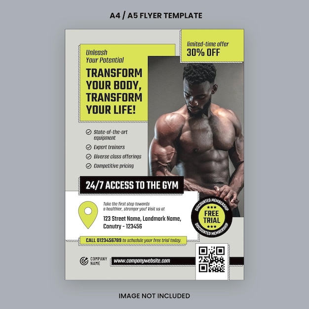 Gym and Bodybuilding Flyer Template