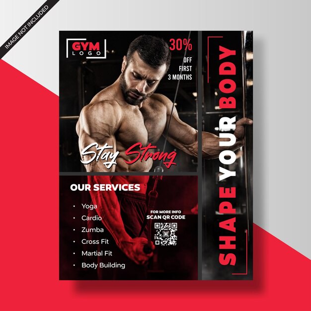 Vector gym brochure template