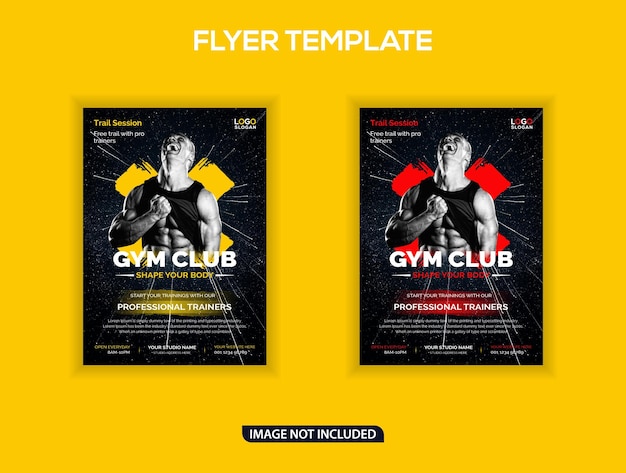 Gym club flyer template