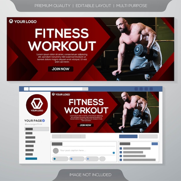 Gym club web banner template