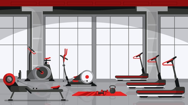 Vector gym colored composition