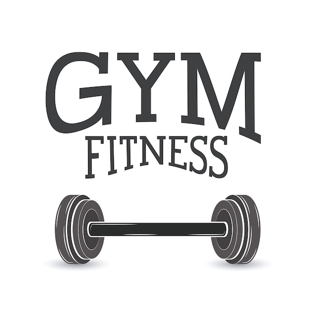 Gym concept with fitness icons  