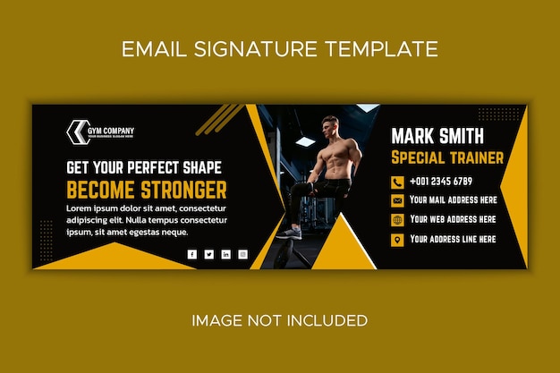 Gym email signature template