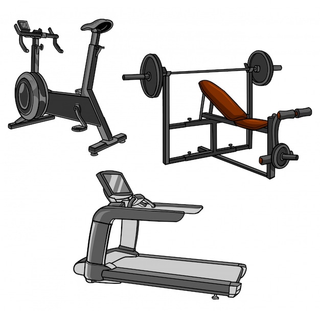 Vector gym equipment collection