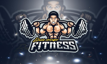 Premium Vector | Gym esport mascot logo design