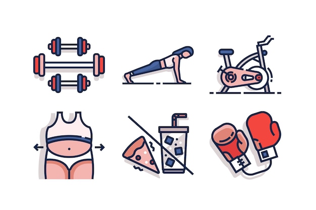 Vector gym and exercise icon