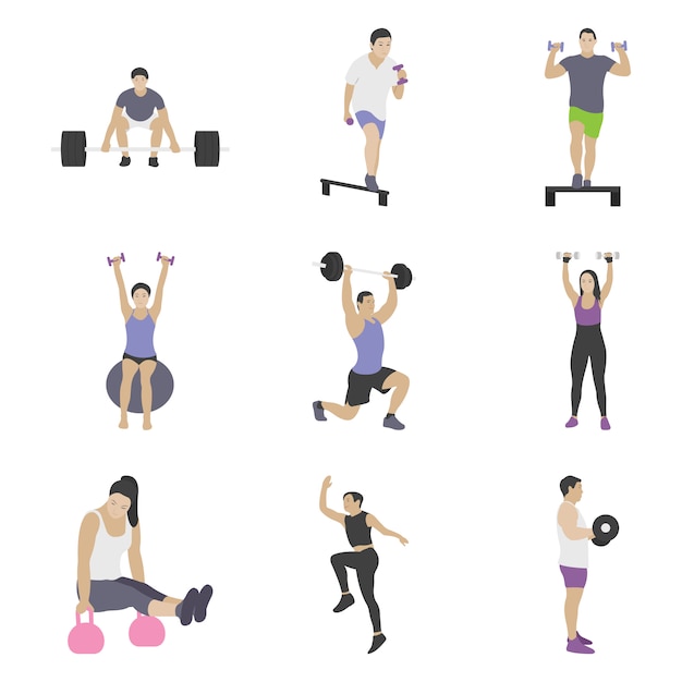 Gym Exercises Icons