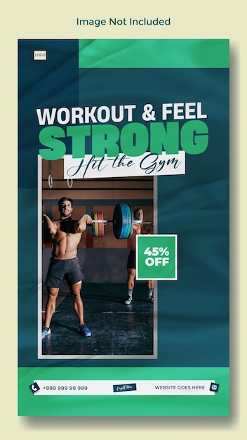 gym fitness ads story template