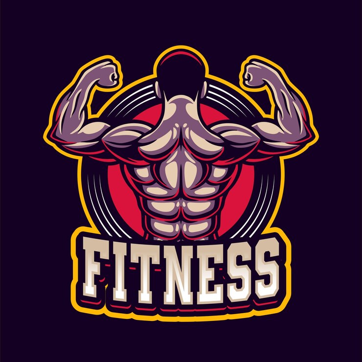 Vector gym and fitness club logo design sport badge
