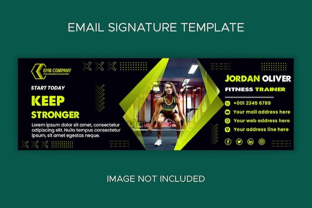 Gym fitness email signature template