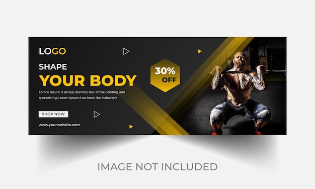 Gym and fitness facebook cover banner or social media post