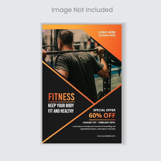 Vector gym fitness flyer and poster design template