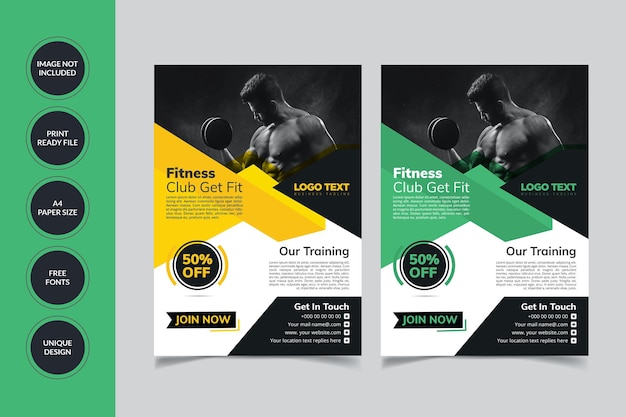 Gym Fitness Flyer Template