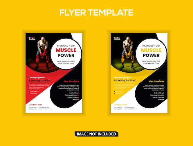 Gym and fitness flyer