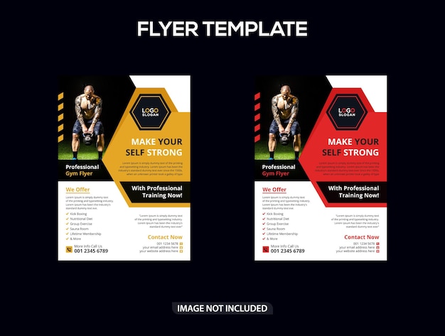 Gym and fitness flyer