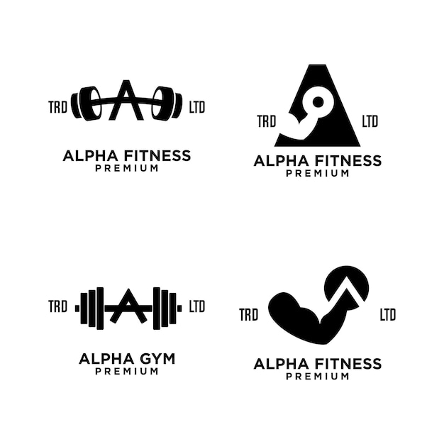 gym fitness letter a logo icon design