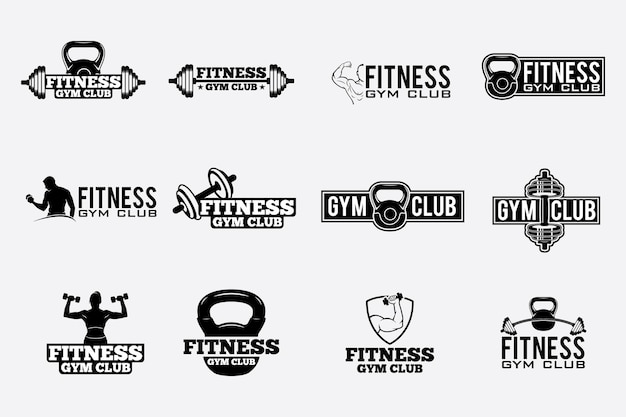 Gym and fitness logos amp badges