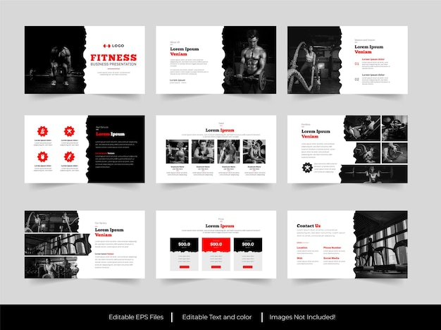 Gym and fitness presentation template