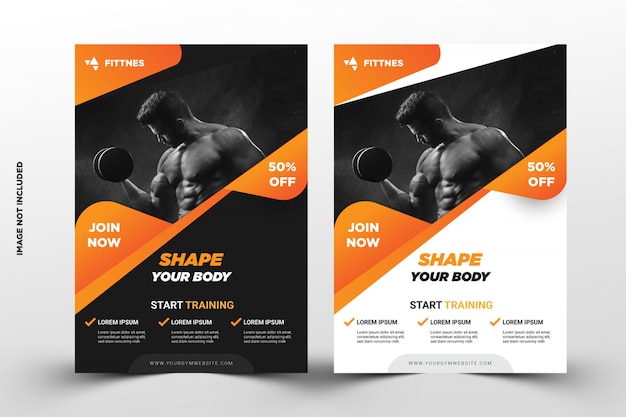 Gym Fitness promotie sjabloon folder