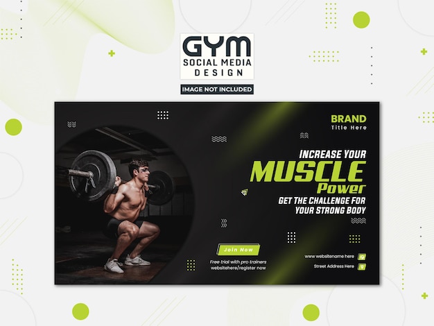 Gym and fitness social media design