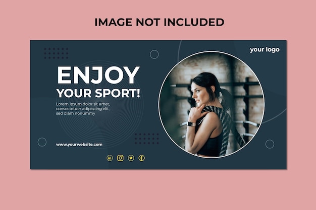 gym fitness social media post design template